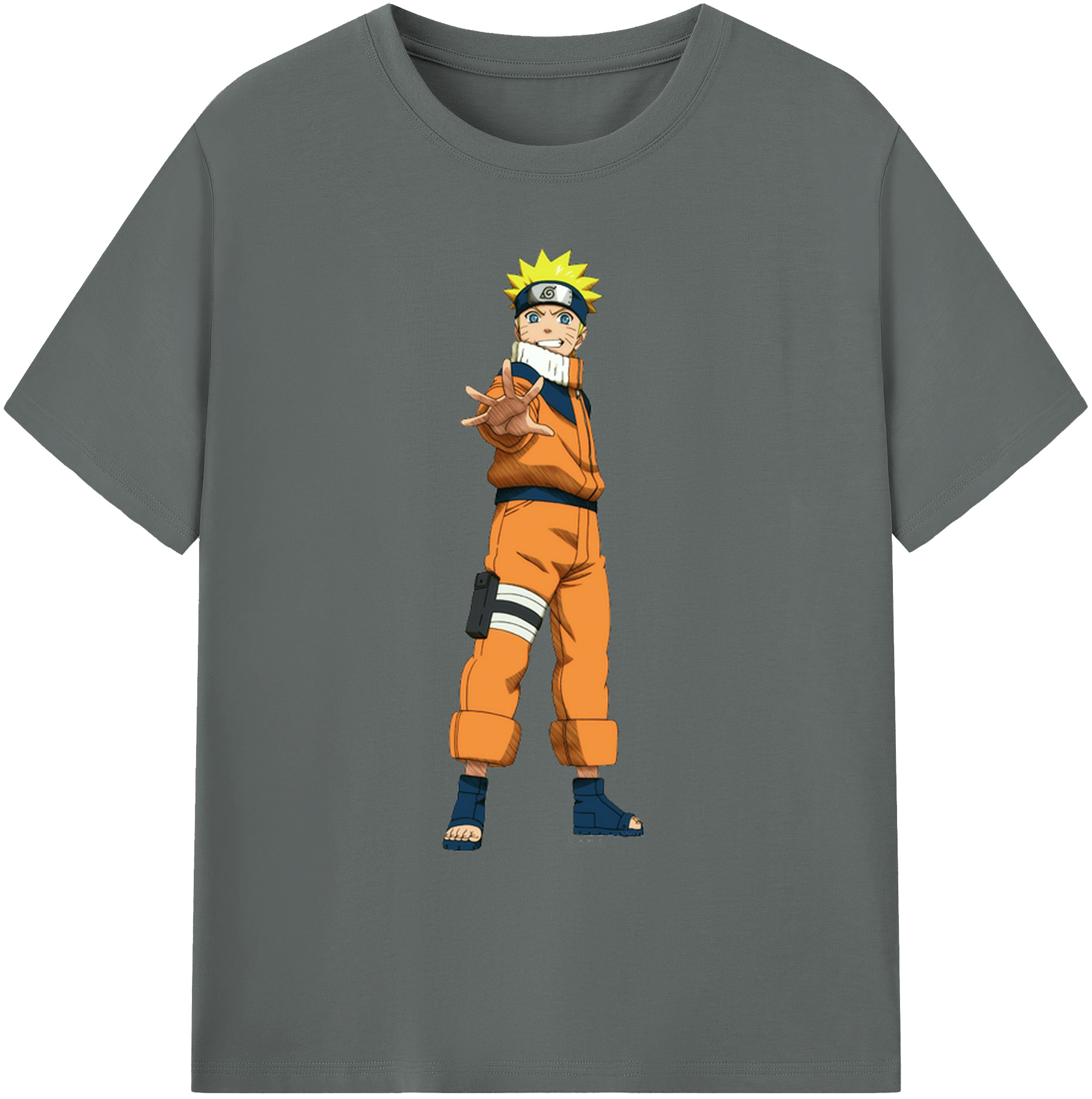 （画像用） NARUTO -ナルト- うずまき ナルト Uzumaki Naruto 綿100％ メンズ半袖Tシャツ｜肌触りやわらか＆通気性